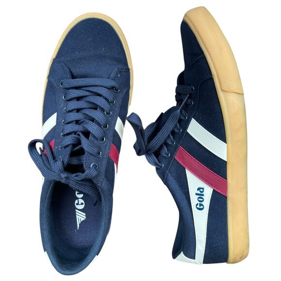 Gola Varsity Sneaker Trainer  | Mens 10, Navy / Gum  CMA331 EUC - Picture 3 of 14